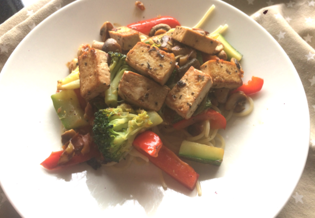 Rautaa ruokavaliosta: tofua ja kasviksia